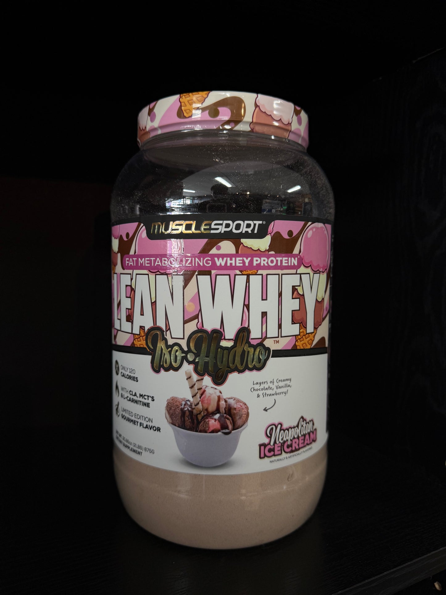 Musclesport Protein 2lb Neapolitan Ice-Cream