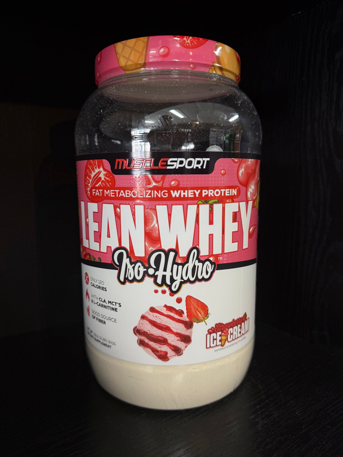 Musclesport 2lb Protein Strawberry Icecream